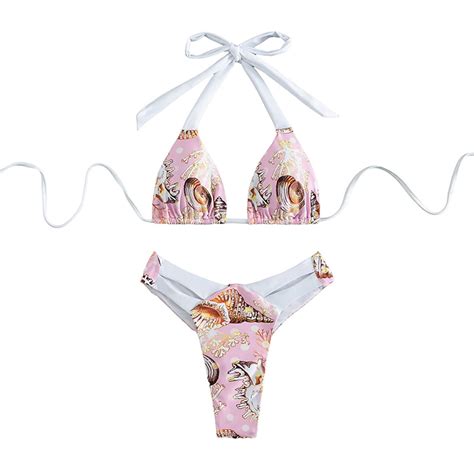 Buy Fishnet Bikini Sheer Mini Micro Bikinis See Thru Wrap Around Top