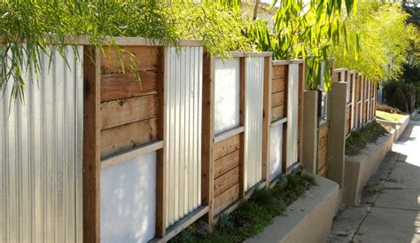 Want to see more backyard fence ideas? How To Build Corrugated Metal Fence | MyCoffeepot.Org