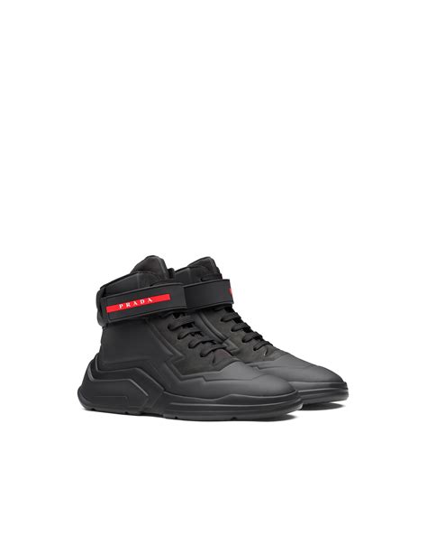 Black Prada Polarius 19 Lr High Top Sneakers Prada