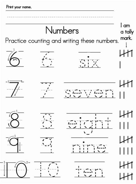 Writing Numbers Worksheets For Kindergarten In 2020 Number Words