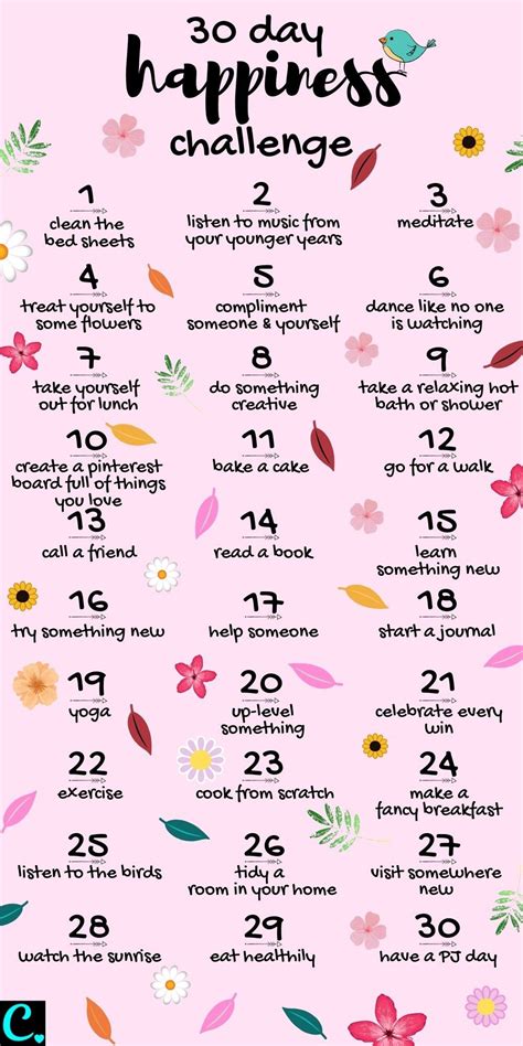 If You Want To Know How To Be Happy The Give This 30 Day Happiness Challenge A Try Incease
