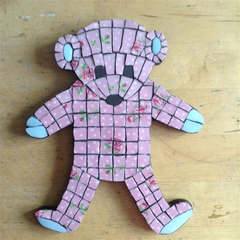 Teddy By Wendys Mosaic Designs Mosaic Animals Mosaic Crafts Mosaic