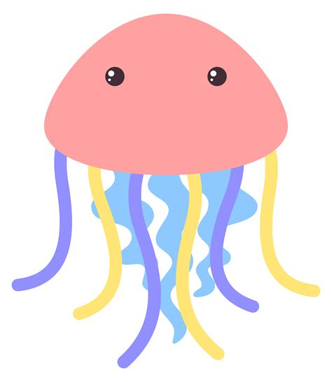 Cute Jellyfish On White Background 293737 Vector Art At Vecteezy