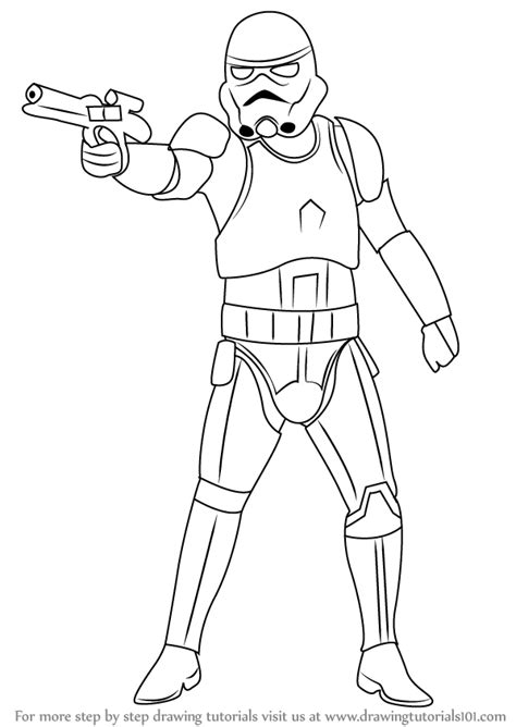 How To Draw Stormtrooper From Star Wars Star Wars Step By Step
