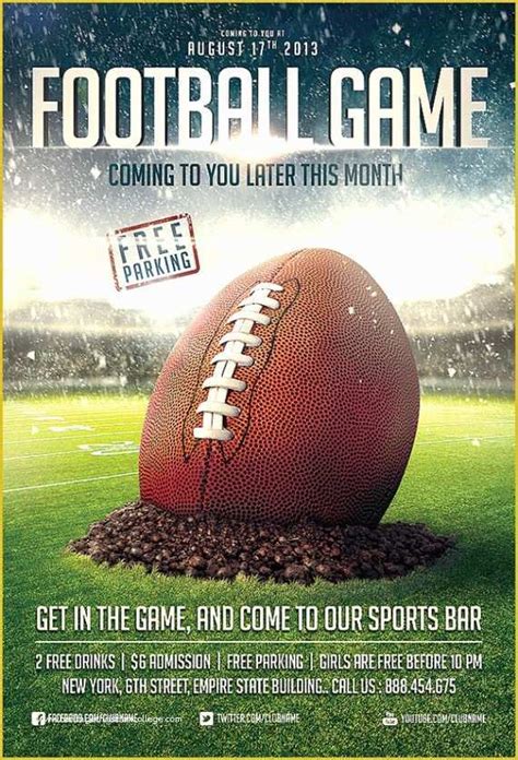 Free Football Flyer Design Templates Of Get Active Collection Of Sports