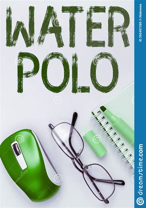 Text Caption Presenting Water Polo Concept Meaning Competitive Team
