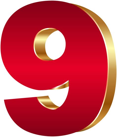Number Nine Gold Classic Png Clip Art Image Gallery Yopriceville