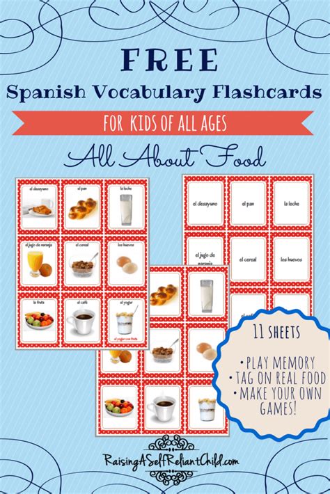 A tasty variation serves up the meatballs drizzled in. Free Printable Spanish Vocabulary Flashcards Common Foods