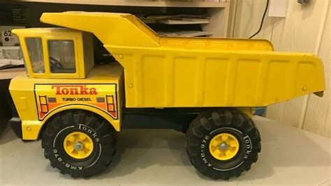 Original Metal Yellow Tonka Turbo Diesel Dump Truck Tonka Van For