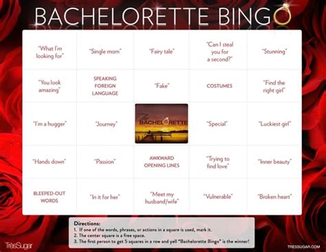 Bachelorette Bingo Download Popsugar Love And Sex