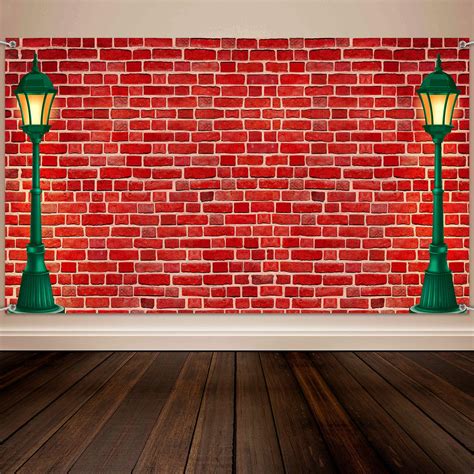 Buy Christmas Brick Wall Backdrop Red Brick Theme Decor Extra Large