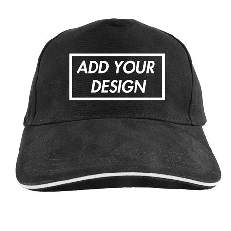 Custom Hat Baseball Cap Add Your Design Print Logo Text Photo Black