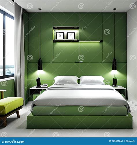 Modern Cozy Bedroom Interior Design Interior Architecture Green