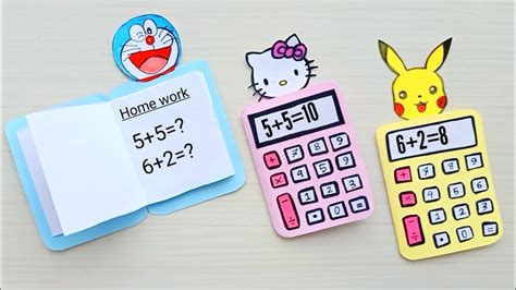 Diy Cute Paper Calculator And Mini Notepad Diy Paper Crafts Back To