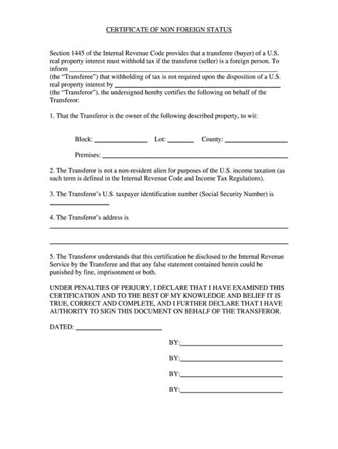 This form is to be signed in the presence of a notary public and often is used as evidence in the court of law. Firpta Affidavit Pdf - Fill and Sign Printable Template ...