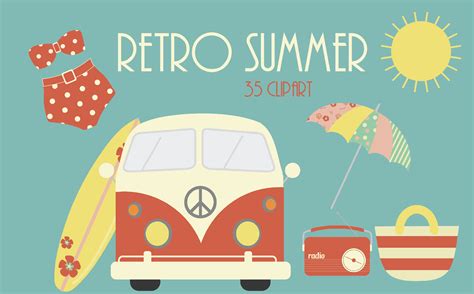 Retro Summer Graphic By Poppymoondesign · Creative Fabrica