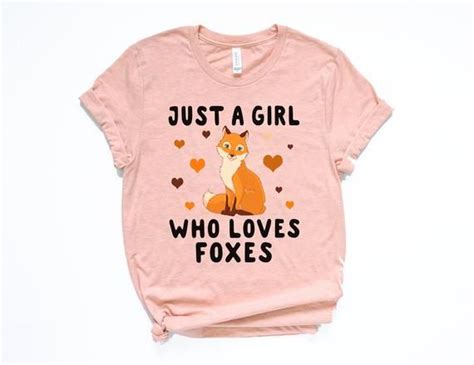 Ts For Fox Lovers Just A Girl Who Loves Foxes Shirt Fox Etsy Fox Shirt Funny