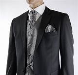 Photos of Silver Tuxedo Vest And Tie Sets