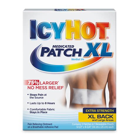 Icy Hot Medicated Xl Backpatch 3 Ct No Mess Pain Relief Walmart