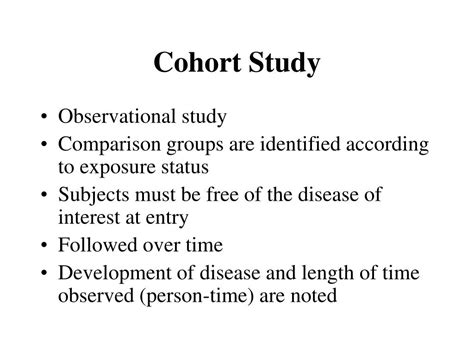 Ppt Cohort Study Powerpoint Presentation Free Download Id3042502