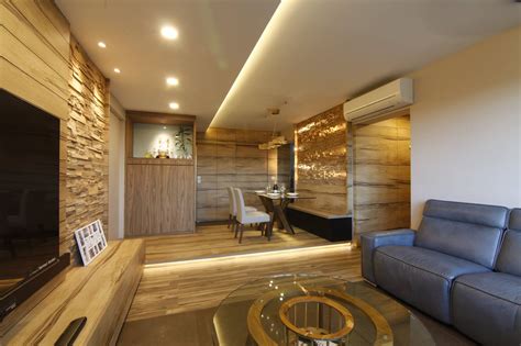 Tranquilizing Modern Resort Interior Design With Wood Grain Laminate