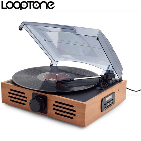 Looptone 334578 Speed Usb Turntable Players Vinyl Lp Record Player W
