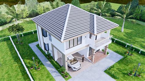 House Plans 30x36 Feet 9x11 Meter 4 Beds 3 Bath Hip Roof Pdf Plan A4