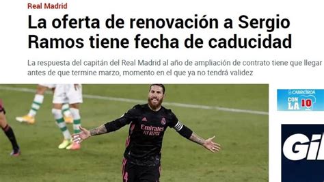 Real Madrid The Renewal Offer Put To Sergio Ramos Expired In March Marca