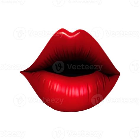 Red Glossy Lips 22935059 Png