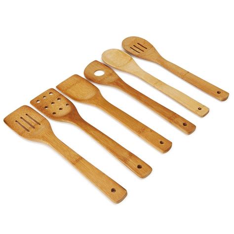 Rough stone proccessed(grind) into polished stone logs. 6 Bamboo Utensils | Kmart