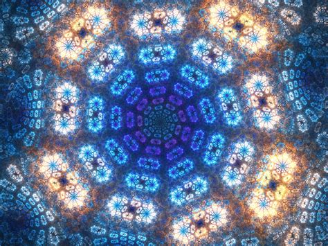 Wallpaper Abstract Space Symmetry Blue Pattern Texture Circle