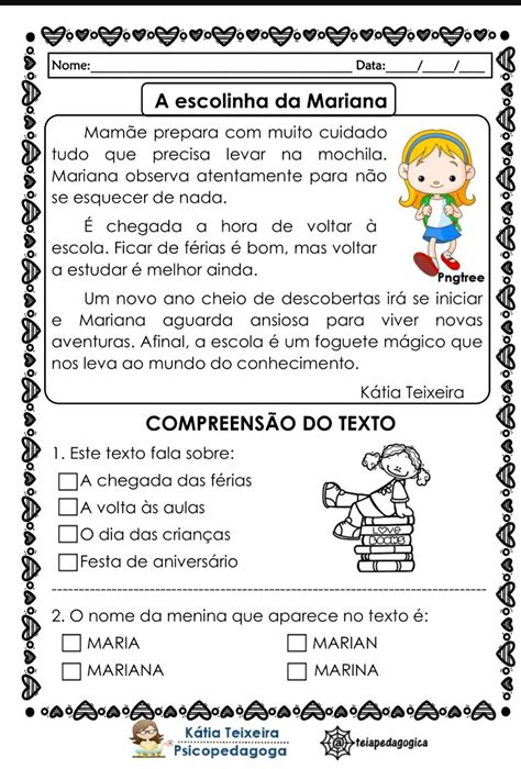 Pin De Adriana Borges Em Educa O Infantil Atividades De Leitura