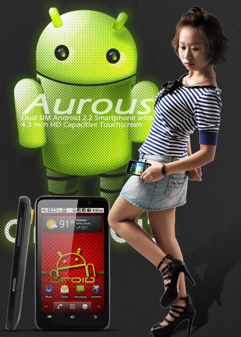 Aurous Dual Sim Android 22 Smartphone With 43 Inch Hd Capacitive