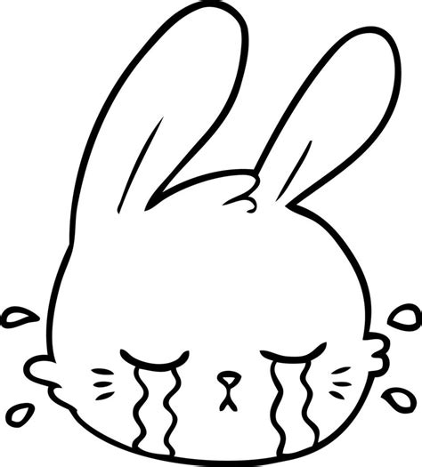 Cartoon Rabbit Face Crying 12480199 Vector Art At Vecteezy