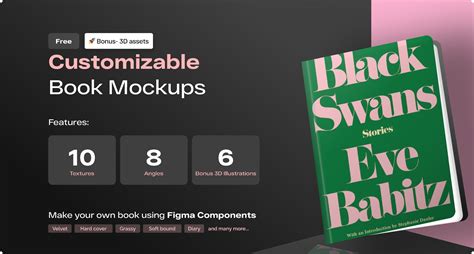 Customizable Book Mockup Figma Community