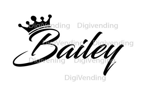 Bailey Name Logo Custom Bailey Svg Bailey Name Design Custom Etsy Uk