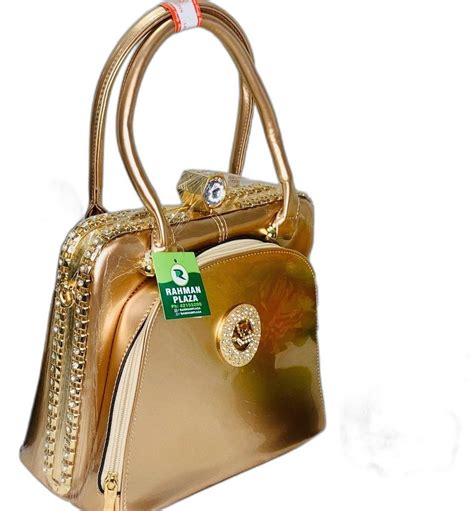 Shoulder Bag Pu Leather Rahman Golden Ladies Handbag 550 Gm Size 12
