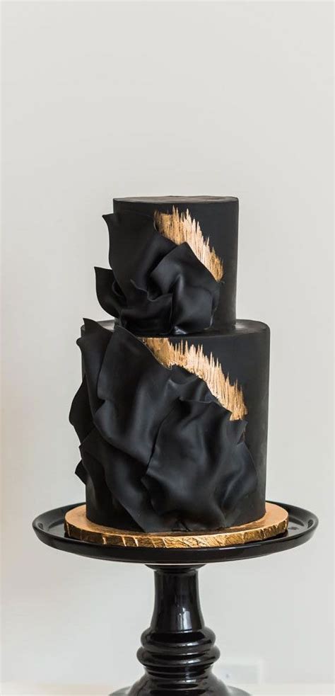 10 The Most Beautiful Black Wedding Cakes Ultra Chic And Unexpectedly