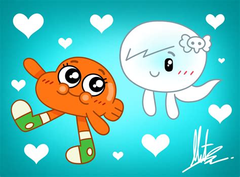 Chibi Style Darwin And Carrie The Amazing World Of Gumball World Of