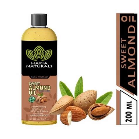 Cold Pressed Sweet Almond Oil For Hair Body Skin Care Face Hair Oil