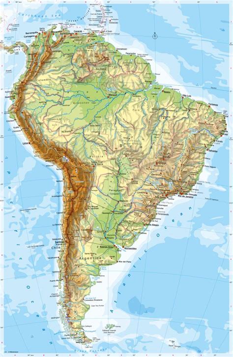 Diercke Weltatlas Kartenansicht South America Physical Map 978