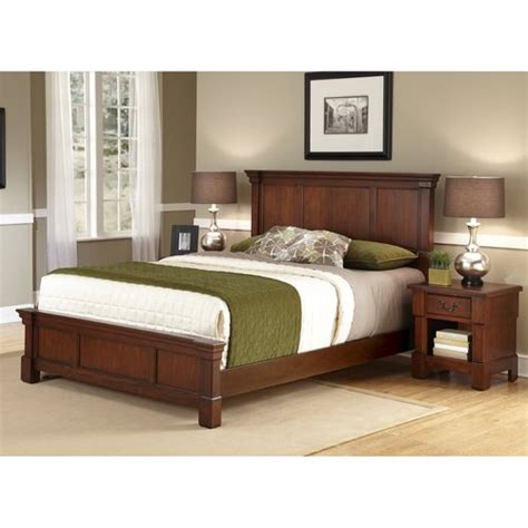 Home Styles Aspen Rustic Cherry Queen Bedroom Set In The Bedroom Sets Department At Lowes Com