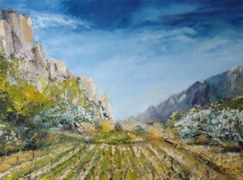 La macédoine fait partie du continent européen proche des pays : Paysage du sud (Huile et Acrylique)