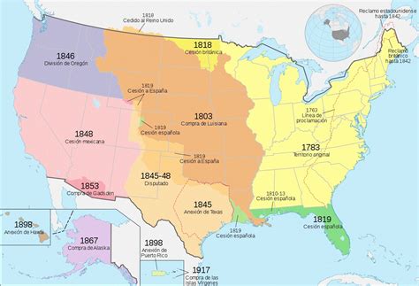 Map Of United States Territorial Acquisitions World Map