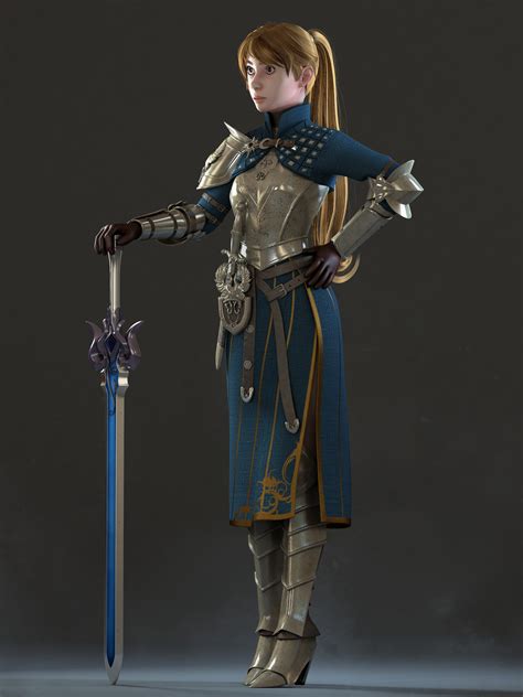 Artstation Female Knight Model