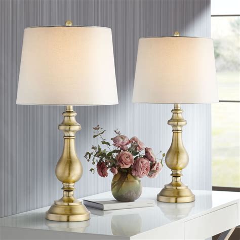 Regency Hill Fairlee Traditional Table Lamps Set Of 2 26 High Antique