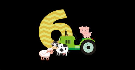 Im 6 Farm Animals Barnyard Tractor 6th Birthday Party 6 Birthday