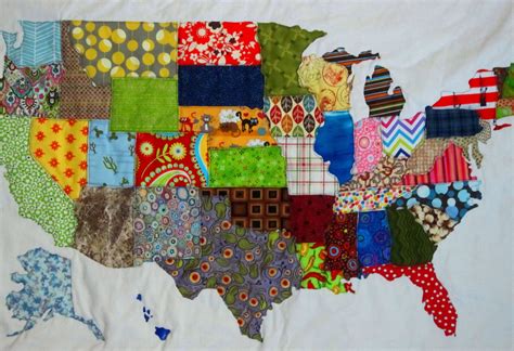 Usa Patchwork Map Quilt Pattern From Quilts By Elena Full