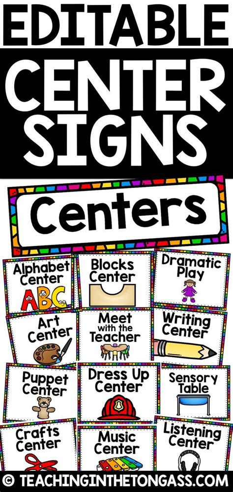 Center Signs Classroom Center Signs Center Signs Learning Centers