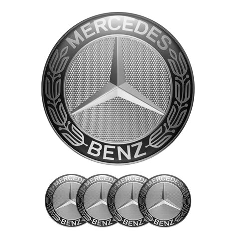 Mercedes Benz Carbon Edition Wheel Center Cap Domed Stickers Wheel
